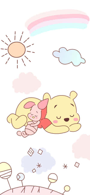 Winnie The Pooh Background — Honor Play 80 Plus Picha ya Ukuta