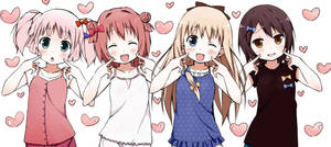 Picha ya mandhari ya wasomeaji wa pink wa kijinsia cha anime