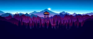 Purple Aesthetic Watchtower wallpaper.