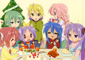 Karatasi ya ukuta ya watoto wa anime Lucky Star — Watoto wa anime Picha ya Ukuta