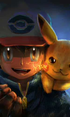 Watu wa Mwendo: Ash na Pikachu — Nubia Flip2 Picha ya Ukuta