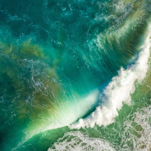 Waves iOS 10 iPad Display wallpaper