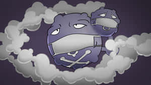Weezing Anayoweka Maski za Watu — Mchezo wa kuigiza Picha ya Ukuta