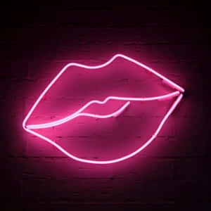 Picha za Neon Pink Aesthetic — Pink nyepesi ya urembo Picha ya Ukuta