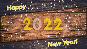 "Welcoming New Year 2022 with Hope and Happiness" — Studio Display Picha ya Ukuta