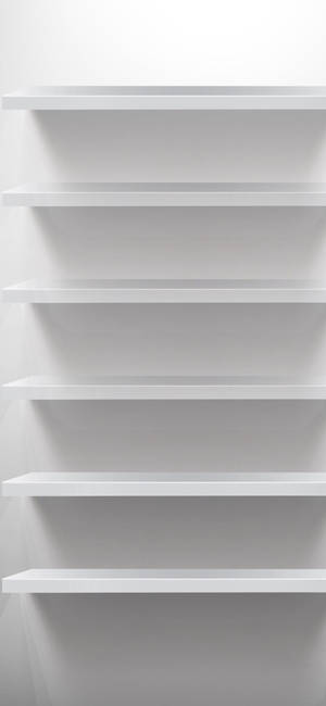 White iPhone Shelves — iPhone 14 Pro Max Picha ya Ukuta