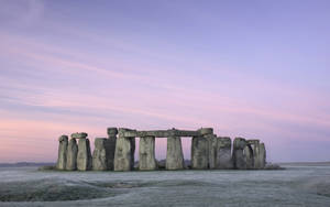 Winter In Stonehenge England wallpaper — Subuhi Picha ya Ukuta