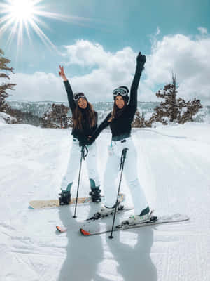 Picha za ski — 3:4 Picha ya Ukuta