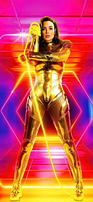 Picha ya kipochi ya Wonder Woman 1984 Retro Gold Armor — iPhone 18 Pro Picha ya Ukuta