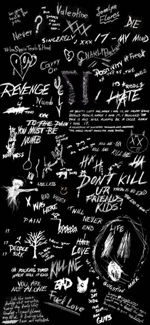 XXXTentacion Aesthetic Random Song Lyrics — iPhone Air Picha ya Ukuta