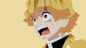 Demon Slayer Crying Zenitsu — Zenitsu wa kimetsu no yaiba Picha ya Ukuta