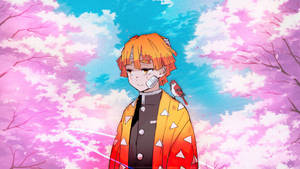 Demon Slayer Sad Zenitsu — Zenitsu wa kimetsu no yaiba Picha ya Ukuta